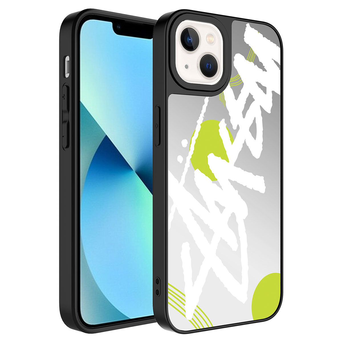 Apple iPhone 13 Kılıf Aynalı Desenli Kamera Korumalı Parlak Zore Mirror Kapak Yıldız