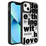 Apple iPhone 13 Kılıf Aynalı Desenli Kamera Korumalı Parlak Zore Mirror Kapak Love