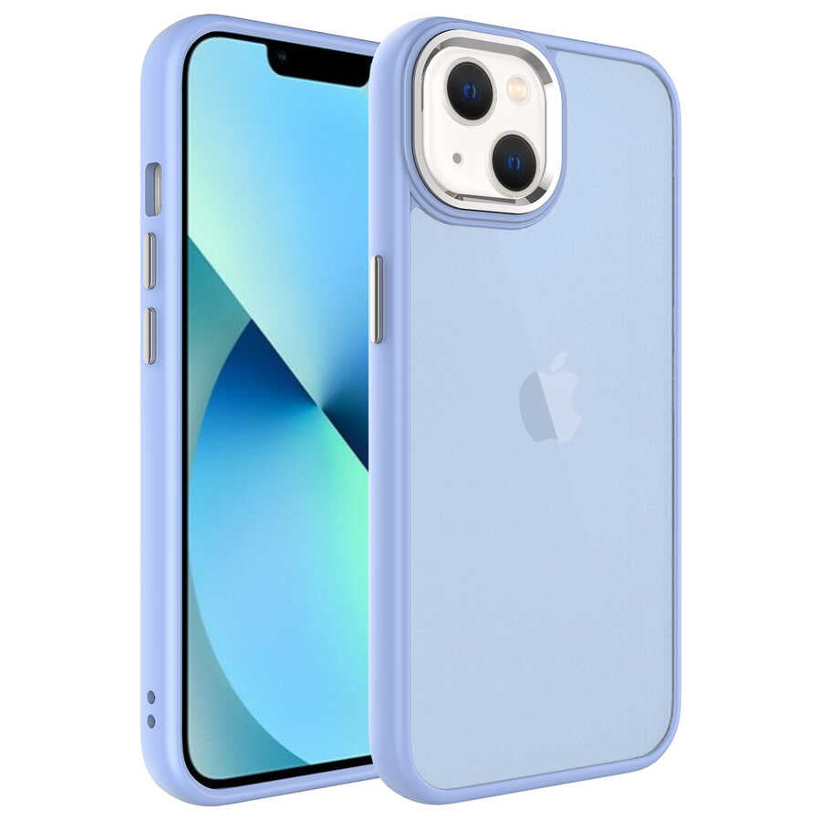 Apple iPhone 13 Kılıf Buzlu Sert PC Zore May Kapak Lila
