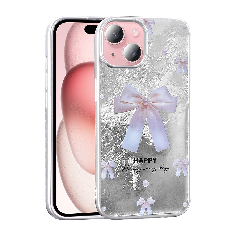 Apple iPhone 13 Kılıf Desenli Zore Mep Kapak İncili Fiyonk