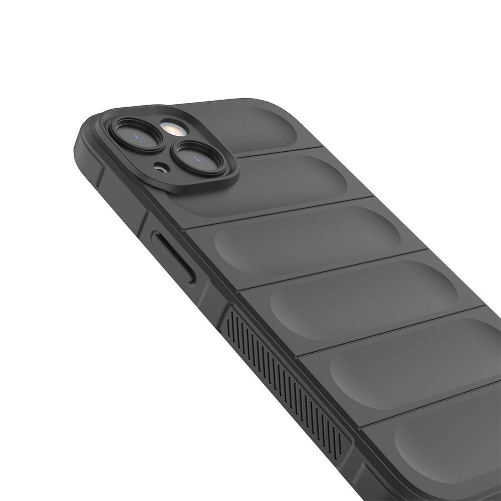 Apple iPhone 13 Kılıf Esnek TPU Oyuklu Arka Yüzey Tasarımlı Zore Etnik Silikon Kapak Lacivert