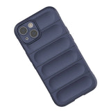 Apple iPhone 13 Kılıf Esnek TPU Oyuklu Arka Yüzey Tasarımlı Zore Etnik Silikon Kapak Lacivert