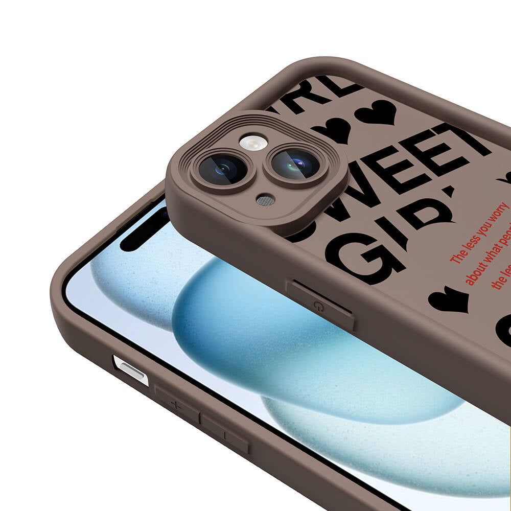 Apple iPhone 13 Kılıf Kamera Korumalı Baskılı Arka Yüzey Zore Klas Kapak Beyaz