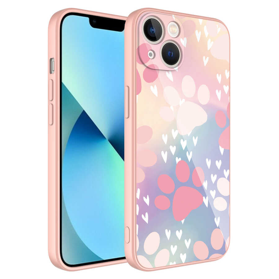 Apple iPhone 13 Kılıf Kamera Korumalı Desenli Sert Silikon Zore Epoksi Kapak NO4