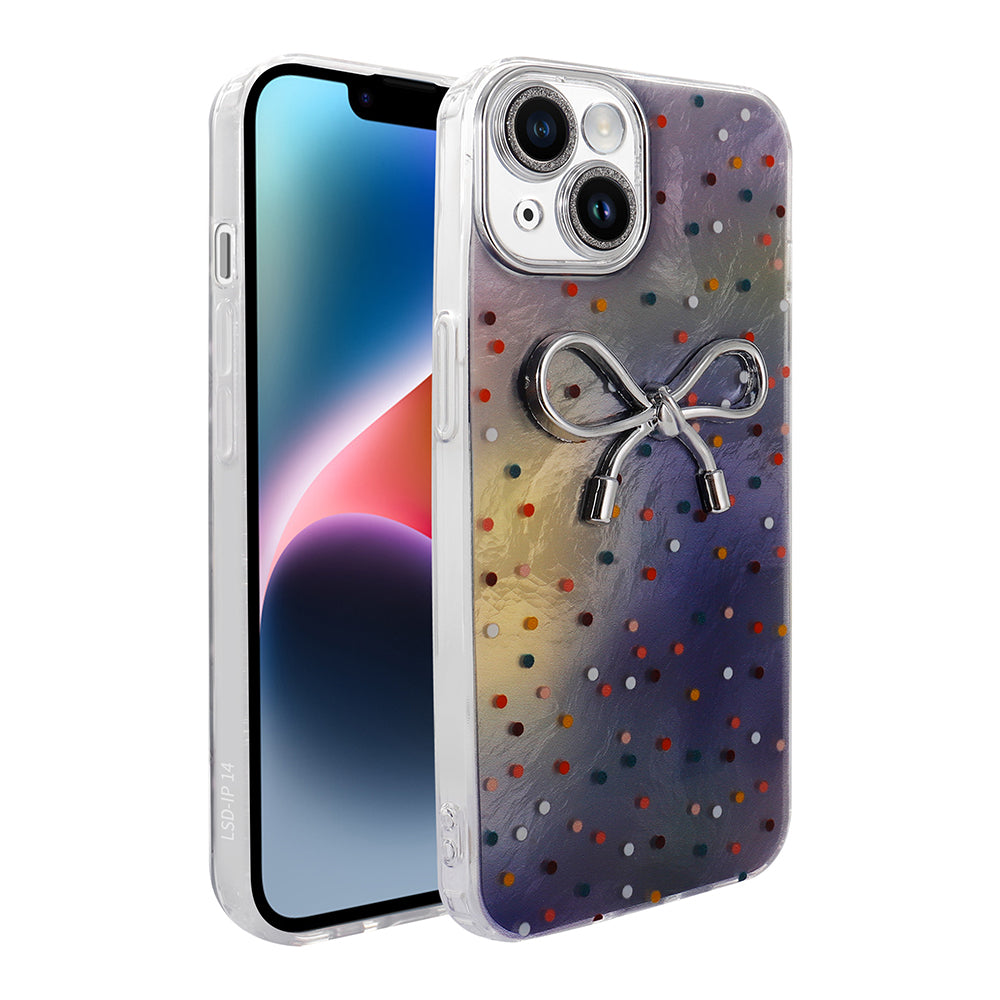Apple iPhone 13 Kılıf Kamera Korumalı Figürlü Zore Ponti Silikon Kapak Beyaz