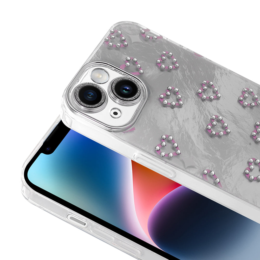 Apple iPhone 13 Kılıf Kamera Korumalı Figürlü Zore Ponti Silikon Kapak Beyaz