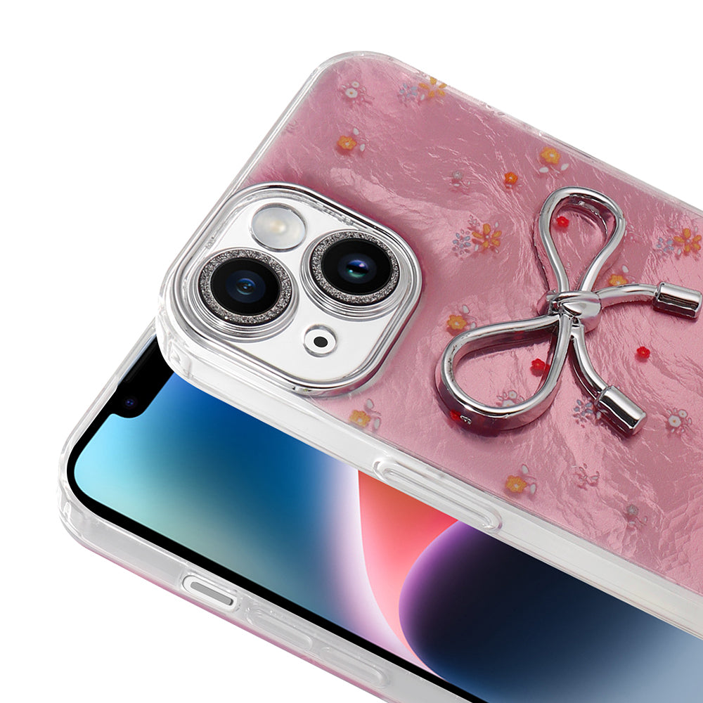 Apple iPhone 13 Kılıf Kamera Korumalı Figürlü Zore Ponti Silikon Kapak Beyaz
