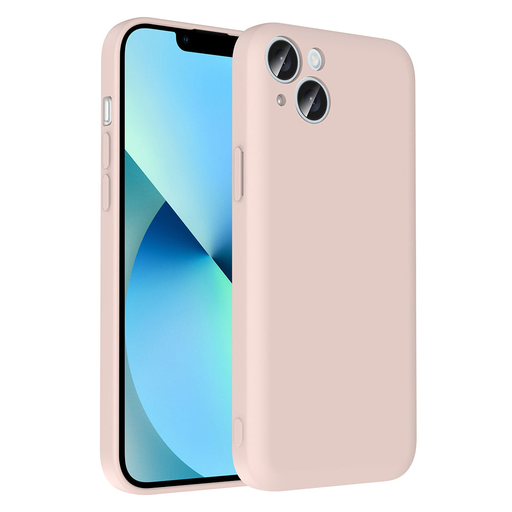 Apple iPhone 13 Kılıf Kamera Korumalı Kartlık Hazneli Zore Vitra Kapak Pembe