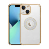 Apple iPhone 13 Kılıf Kamera Korumalı Logo Gösteren Zore Esta Kapak Gold