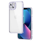 Apple iPhone 13 Kılıf Kamera Korumalı Taşlı Zore Mina Kapak Lila