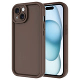 Apple iPhone 13 Kılıf Kamera Korumalı Zore Ananas Kapak Kahverengi