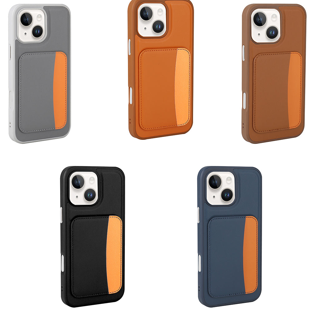 Apple iPhone 13 Kılıf Kartlıklı Zore X-Kart Silikon Kapak Lacivert
