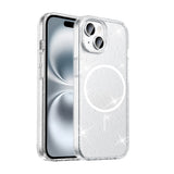 Apple iPhone 13 Kılıf M-safe Şarj Özellikli Parlayan Simli Saydam Renkli Zore Maris Kapak Şeffaf