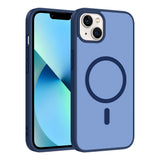 Apple iPhone 13 Kılıf M-safe Şarj Özellikli Babet Kapak Mavi