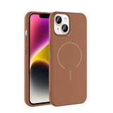 Apple iPhone 13 Kılıf M-safe Şarj Özellikli Zore Meta Kapak Titanyum-Gri