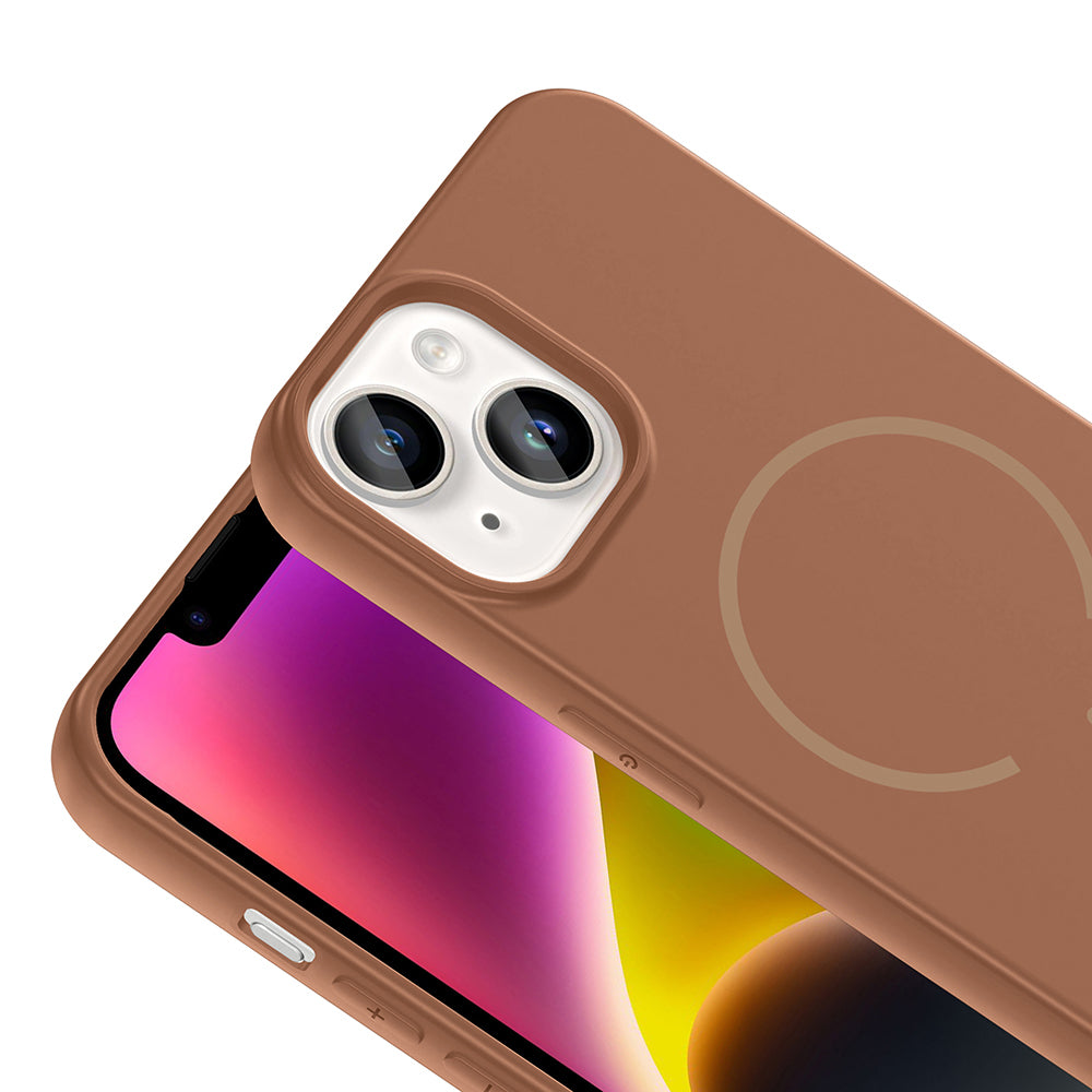 Apple iPhone 13 Kılıf M-safe Şarj Özellikli Zore Meta Kapak Siyah