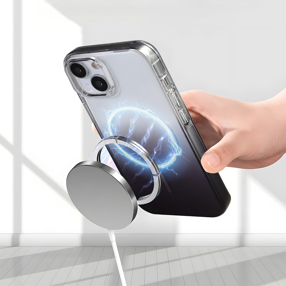 Apple iPhone 13 Kılıf M-Safe Şarj Özellikli Zore Septik Silikon Kapak Mor