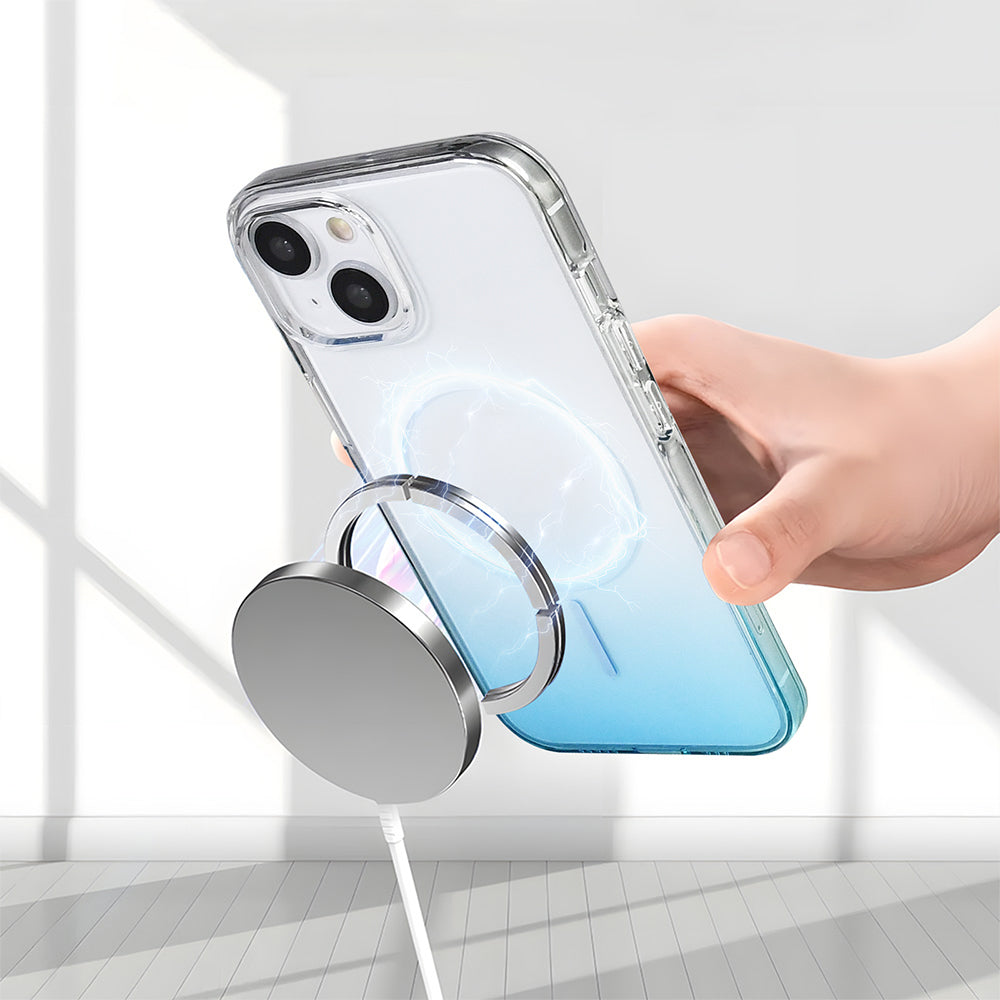 Apple iPhone 13 Kılıf M-Safe Şarj Özellikli Zore Septik Silikon Kapak Pembe