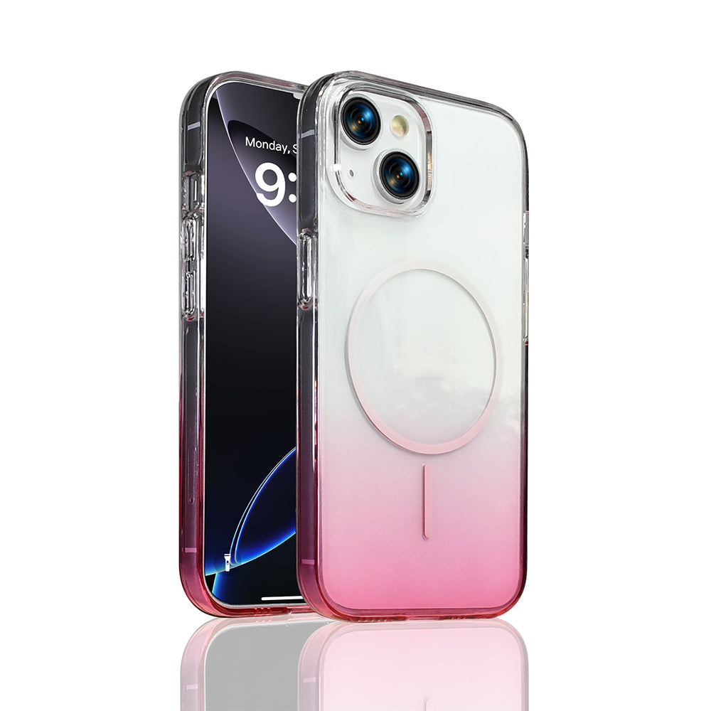 Apple iPhone 13 Kılıf M-Safe Şarj Özellikli Zore Septik Silikon Kapak Pembe