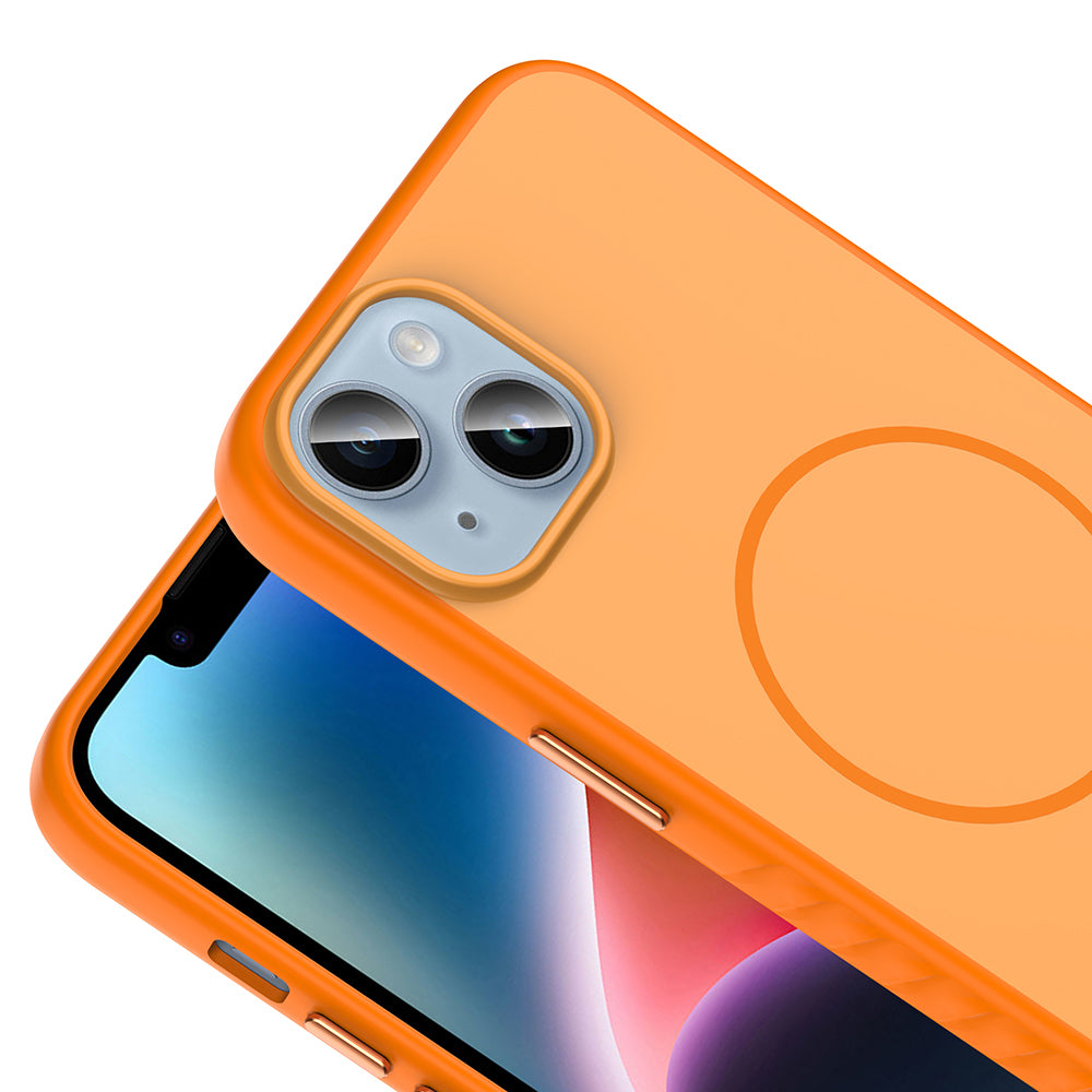 Apple iPhone 13 Kılıf M-safe Şarj Özellikli Zore Tea Kapak Siyah