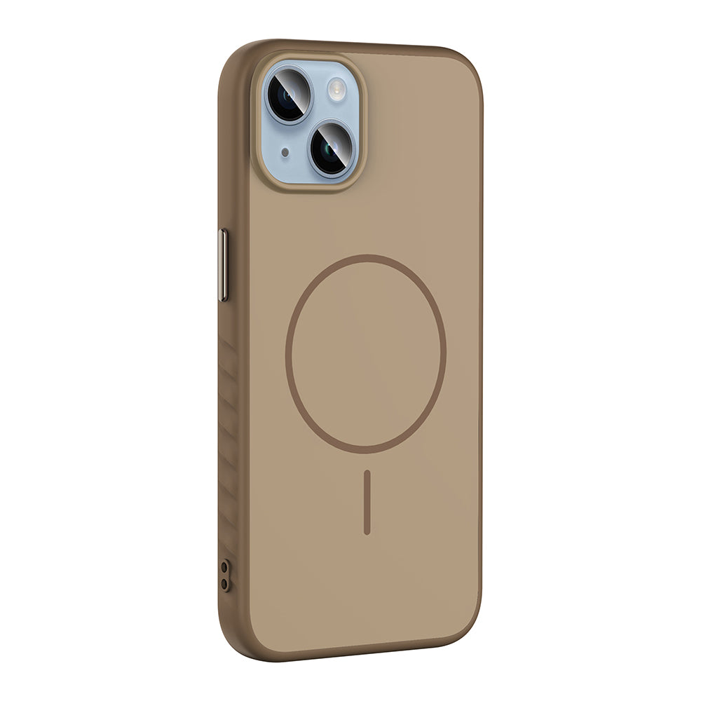 Apple iPhone 13 Kılıf M-safe Şarj Özellikli Zore Tea Kapak Gümüş