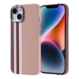 Apple iPhone 13 Kılıf M-safe Şarj Özellikli Karbon Fiber Görünümlü Zore Nekst Kapak Gold