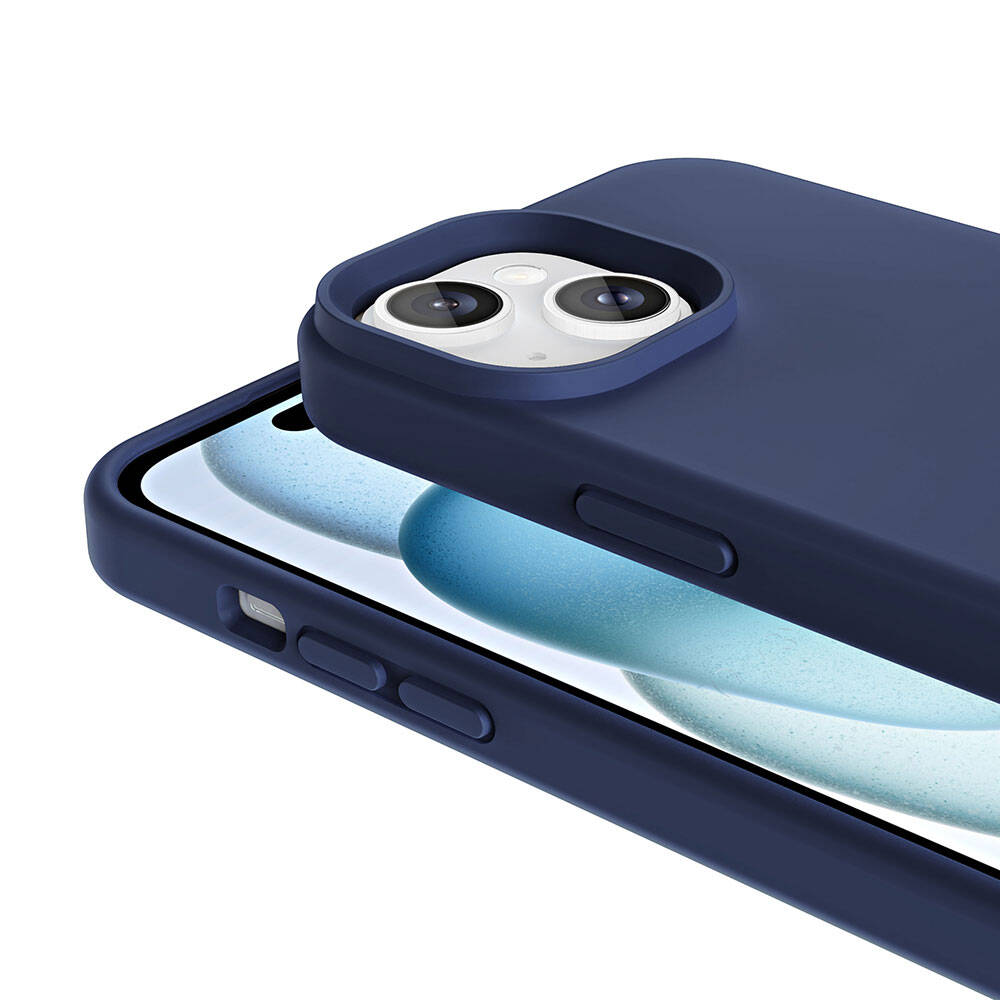 Apple iPhone 13 Kılıf M-safe Şarj Özellikli Sıvı Teknolojili Silinebilir Sert Zore Kivi Kapak Siyah