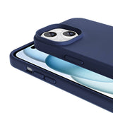 Apple iPhone 13 Kılıf M-safe Şarj Özellikli Sıvı Teknolojili Silinebilir Sert Zore Kivi Kapak Titanyum-Gri
