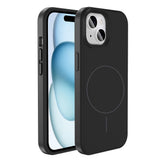 Apple iPhone 13 Kılıf M-safe Şarj Özellikli Sıvı Teknolojili Silinebilir Sert Zore Kivi Kapak Siyah