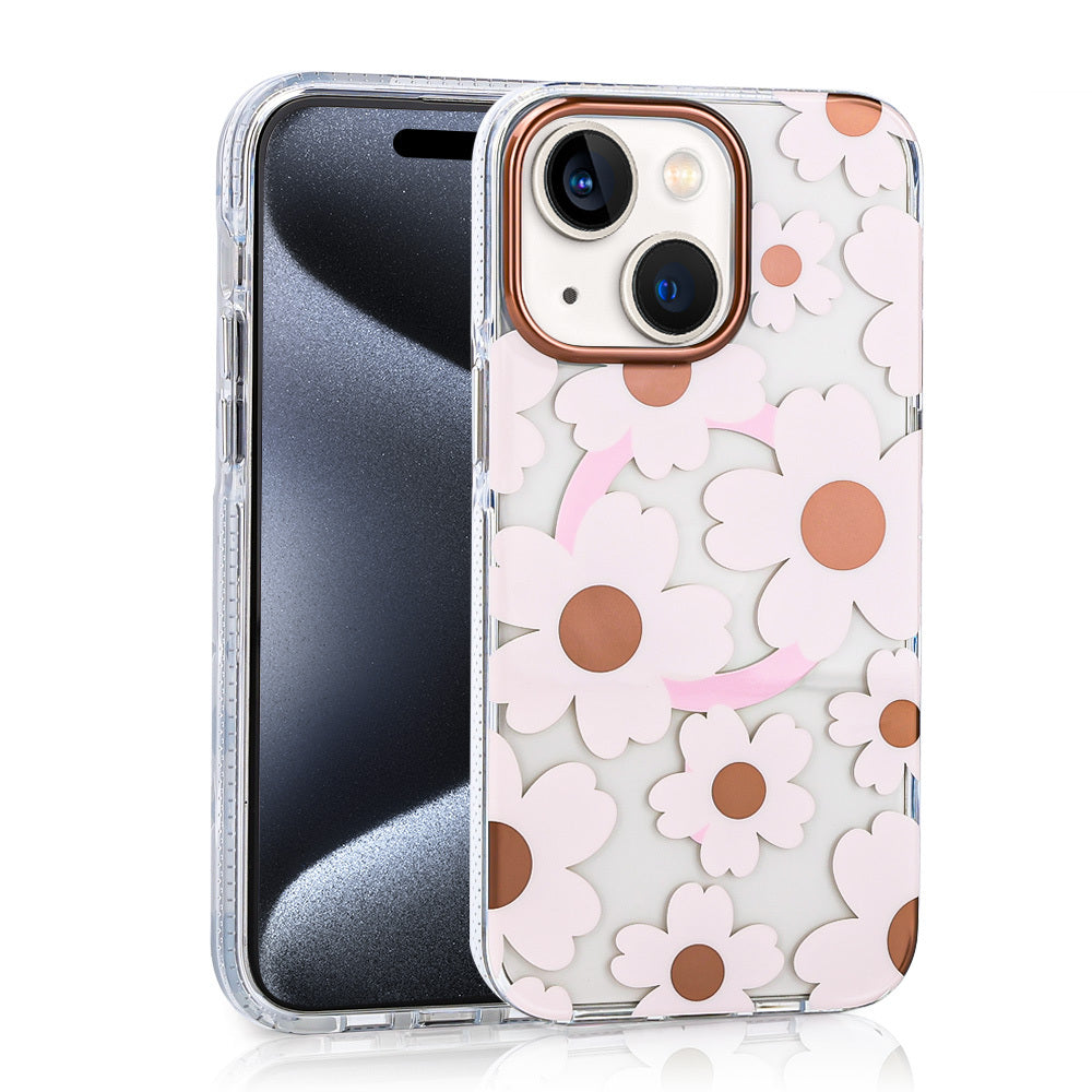 Apple iPhone 13 Kılıf M-safe Şarj Özellikli Zore Papat Kapak Pembe