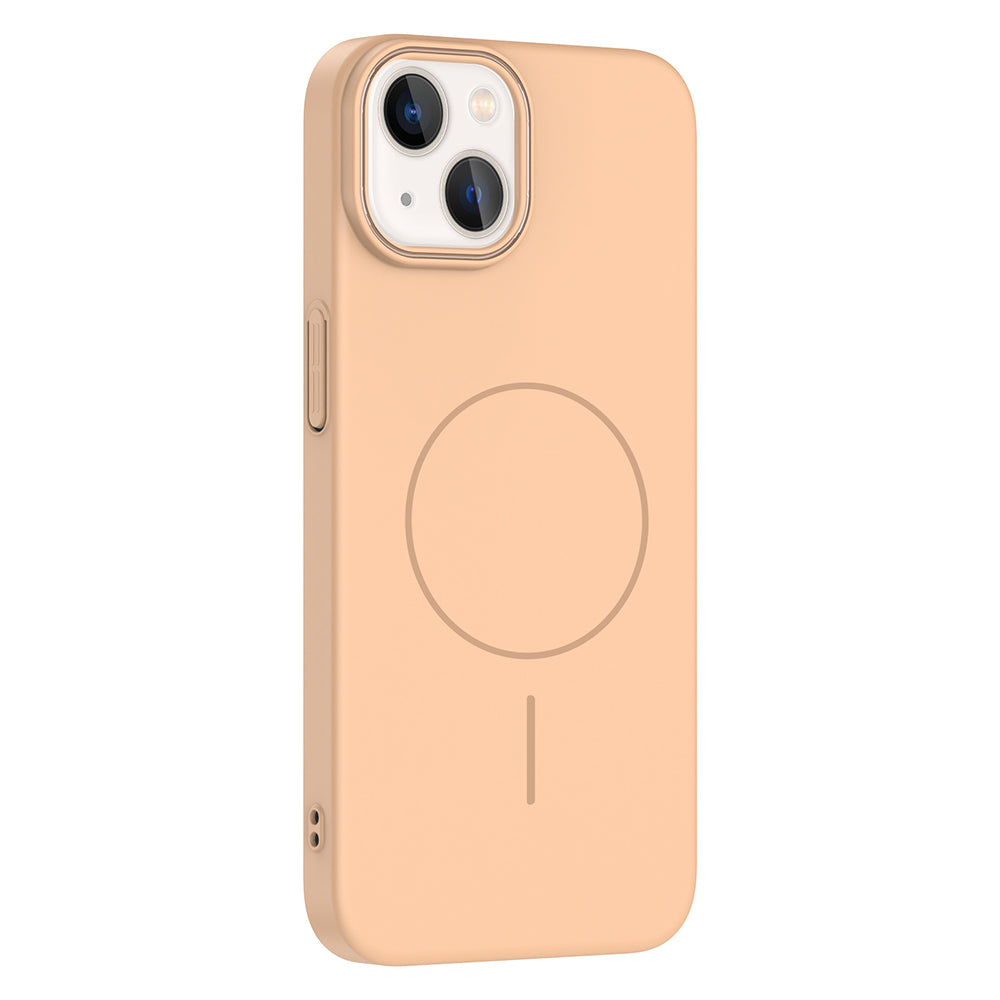 Apple iPhone 13 Kılıf M-safe Şarj Özellikli Zore Ruby Sert Kapak Mürdüm
