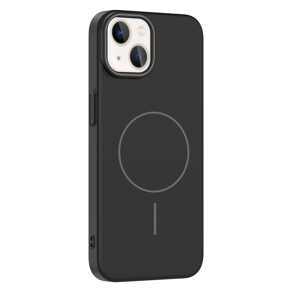Apple iPhone 13 Kılıf M-safe Şarj Özellikli Zore Ruby Sert Kapak Lacivert