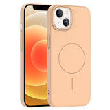Apple iPhone 13 Kılıf M-safe Şarj Özellikli Zore Ruby Sert Kapak Desert Titanyum