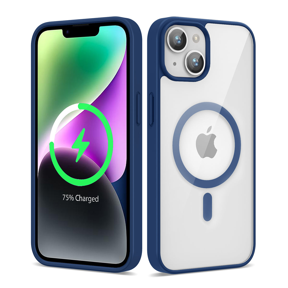 Apple iPhone 13 Kılıf M-safe Wireless Şarj Özellikli Silikon Zore Ege Kapak Derin Mor