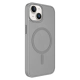 Apple iPhone 13 Kılıf Mat Arka Yüzey Wireless Şarj Özellikli Zore Flet M-safe Kapak Mavi