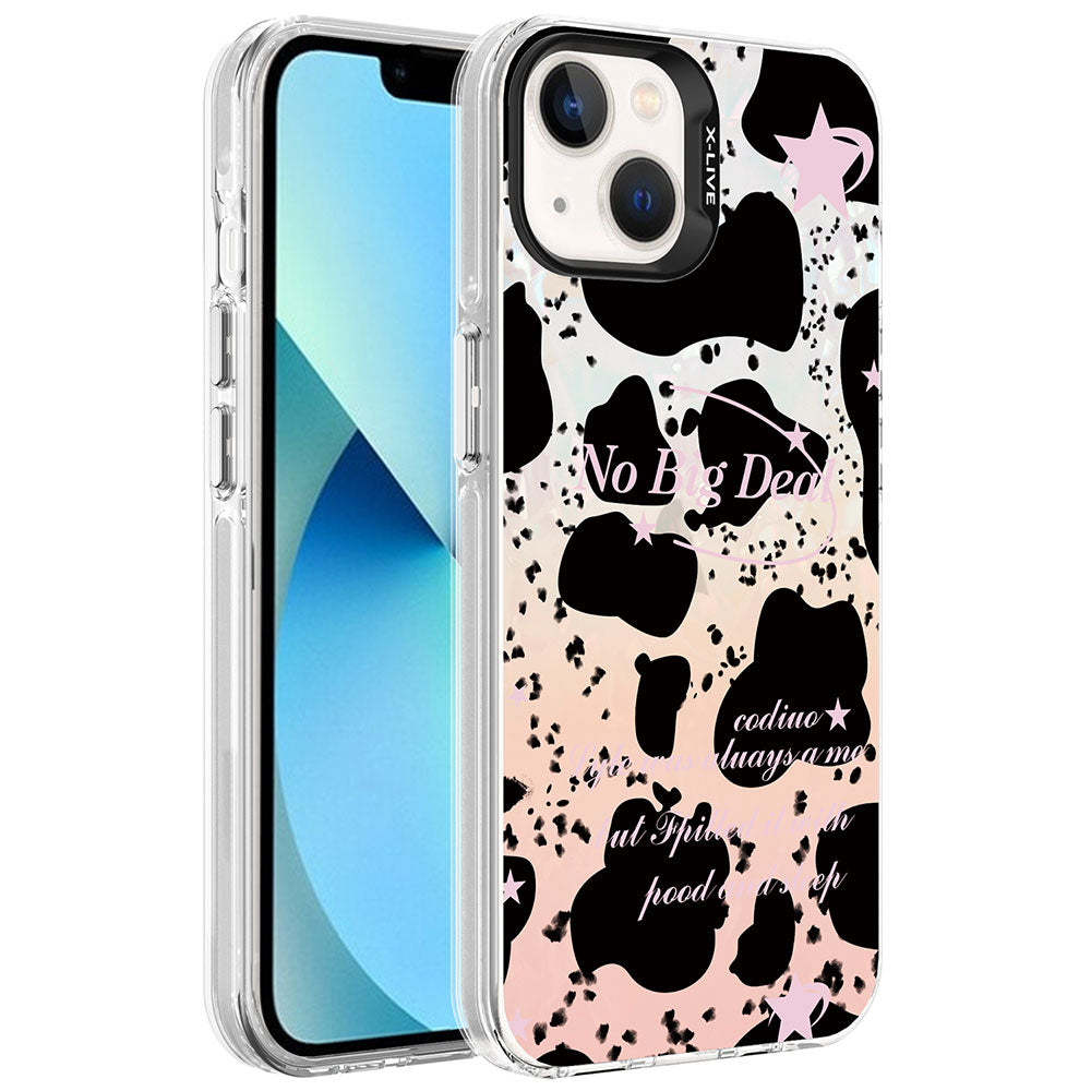 Apple iPhone 13 Kılıf Mermer Desenli Zore Marbello Kapak Pembe