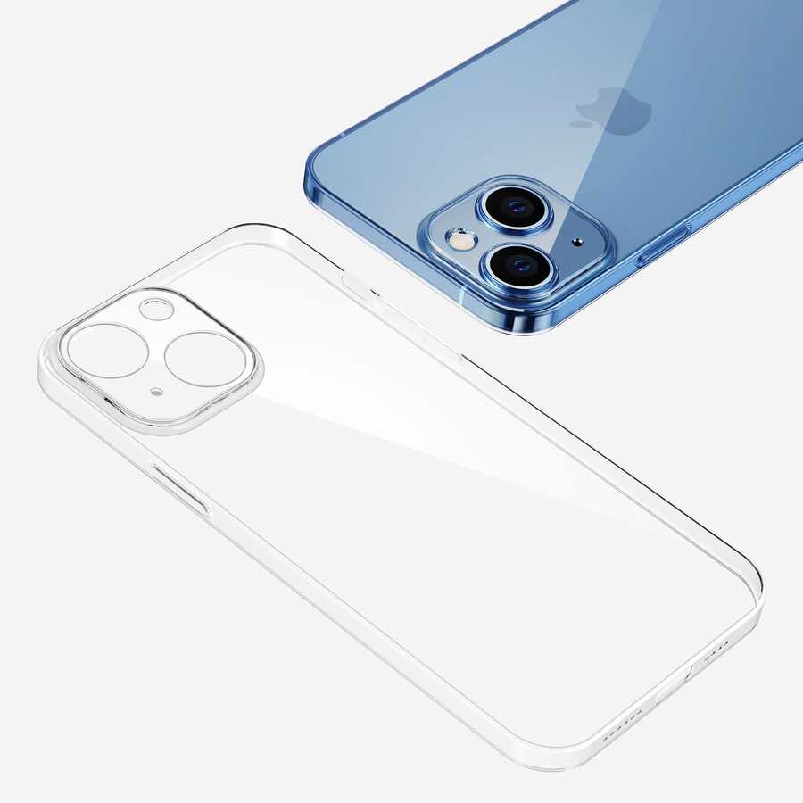 Apple iPhone 13 Kılıf Şeffaf Sert PC Zore Vayt Kapak Renksiz