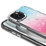 Apple iPhone 13 Kılıf Simli Desenli Parlak Zore Task Kapak Mavi