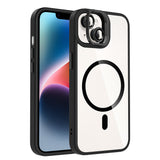 Apple iPhone 13 Kılıf Standlı ve Kamera Lens Hediyeli M-Safe Şarj Özellikli Zore Etro Kapak Pembe