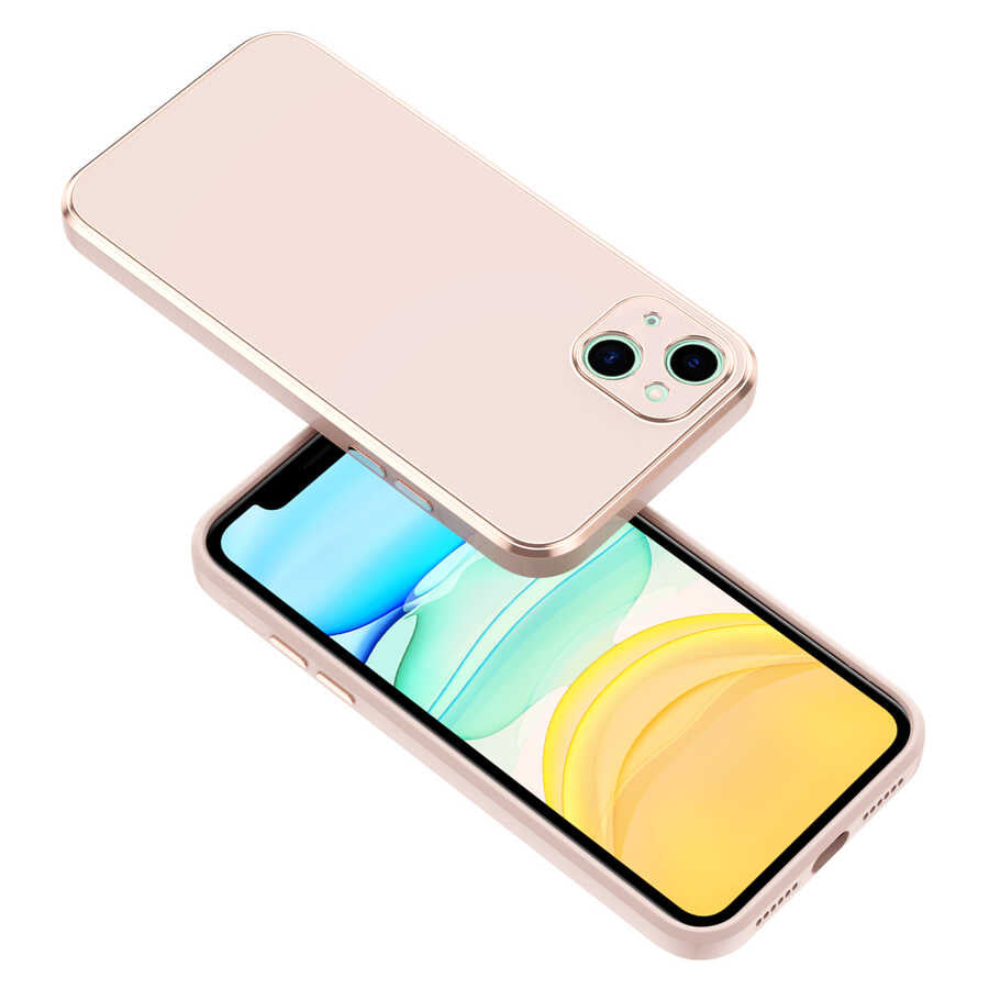 Apple iPhone 13 Kılıf Zore Bark Kapak Rose Gold