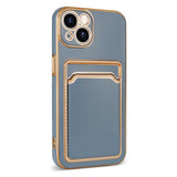 Apple iPhone 13 Kılıf Zore Bark Kartlıklı Kapak Rose Gold