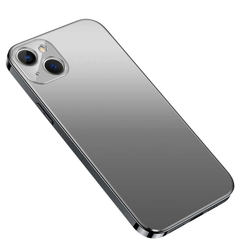 Apple iPhone 13 Kılıf Zore Bobo Kapak Gümüş