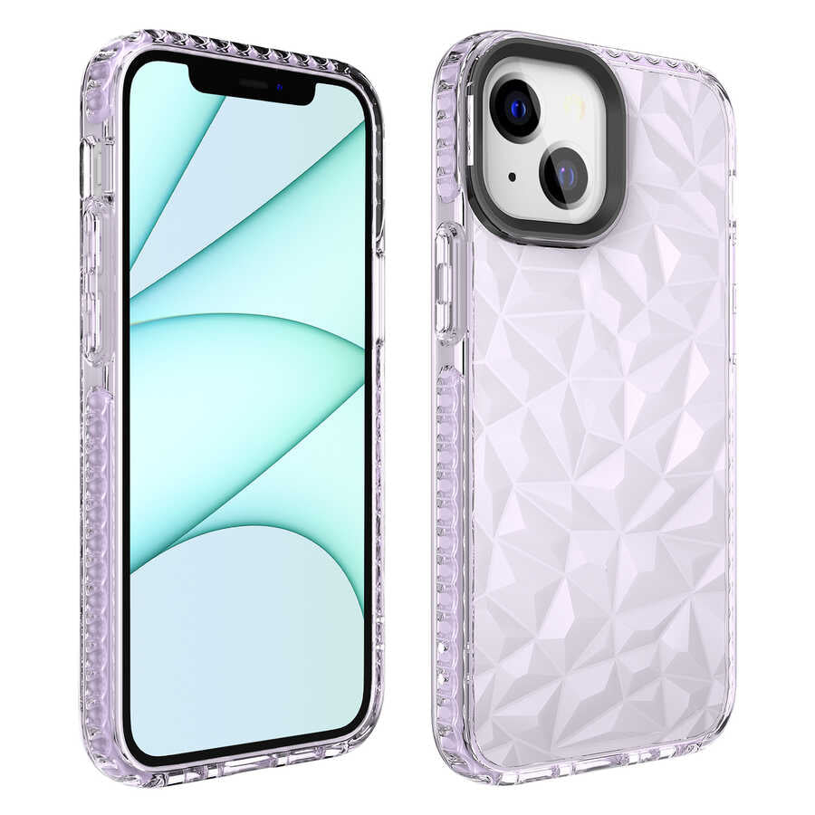 Apple iPhone 13 Kılıf Zore Buzz Kapak Mor