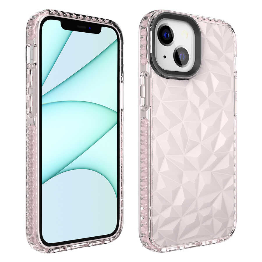 Apple iPhone 13 Kılıf Zore Buzz Kapak Pembe