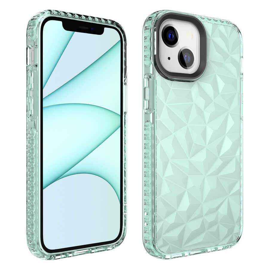 Apple iPhone 13 Kılıf Zore Buzz Kapak Yeşil