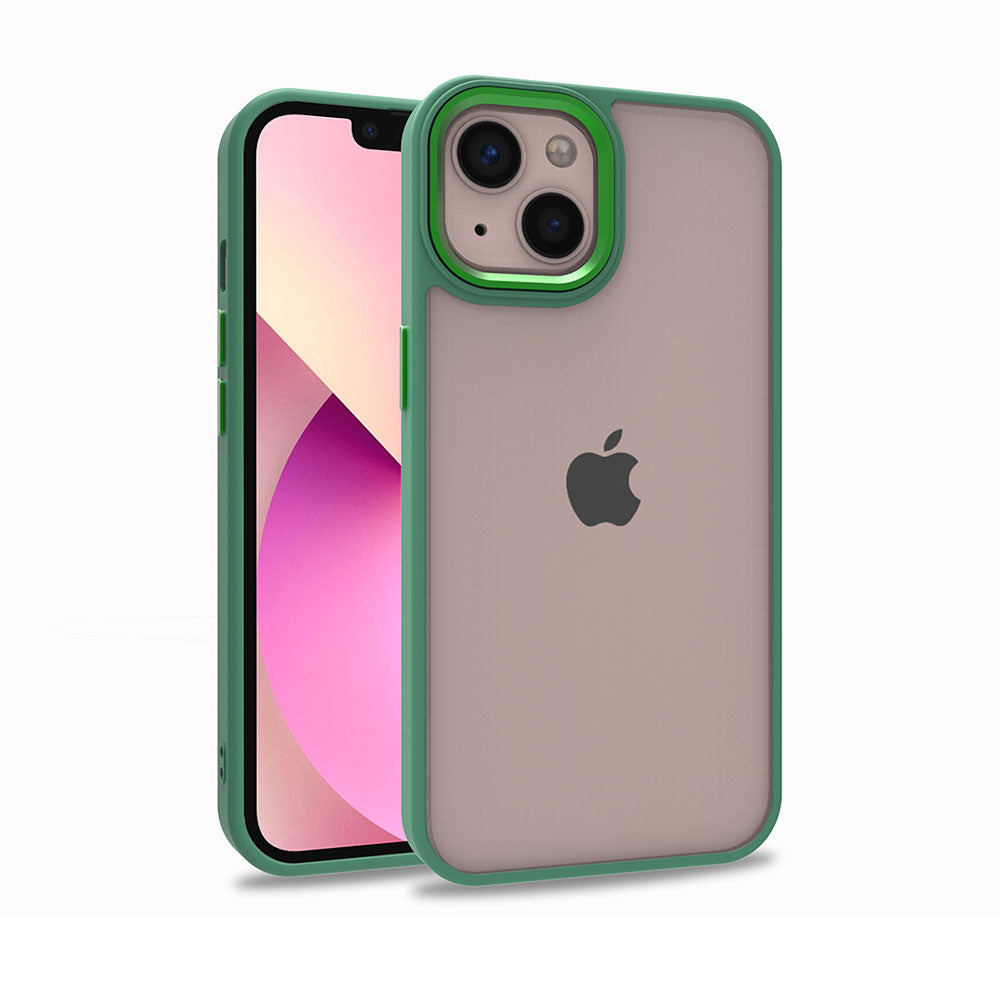 Apple iPhone 13 Kılıf Zore Flora Kapak Yeşil