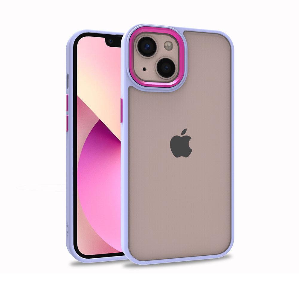 Apple iPhone 13 Kılıf Zore Flora Kapak Lila