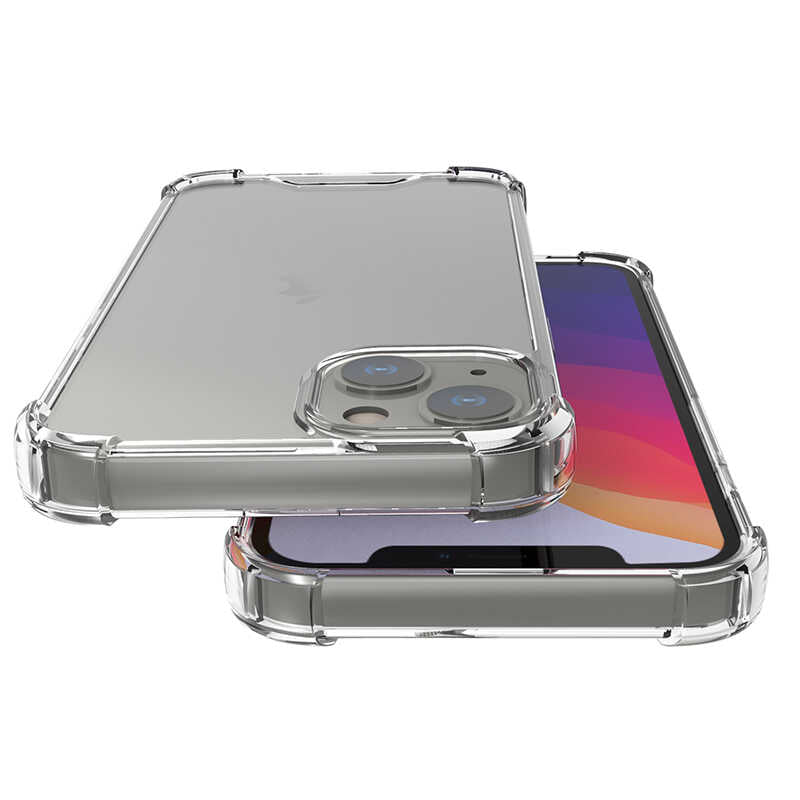 Apple iPhone 13 Kılıf Zore Kamera Korumalı Nitro Anti Shock Silikon Renksiz