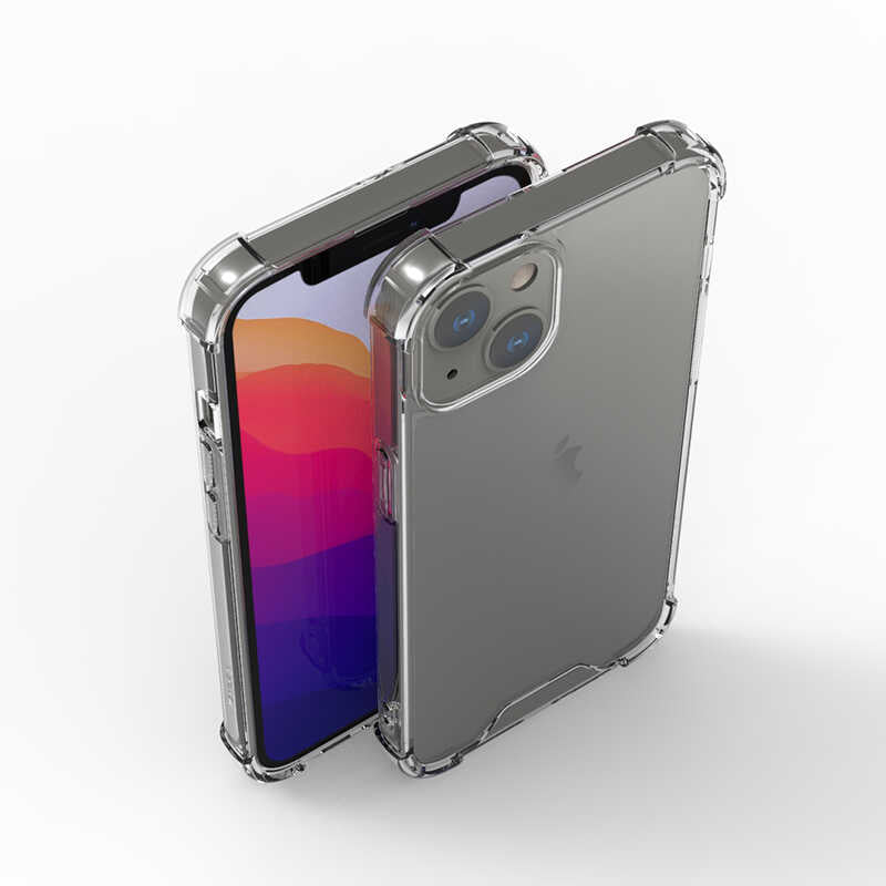 Apple iPhone 13 Kılıf Zore Kamera Korumalı Nitro Anti Shock Silikon Renksiz