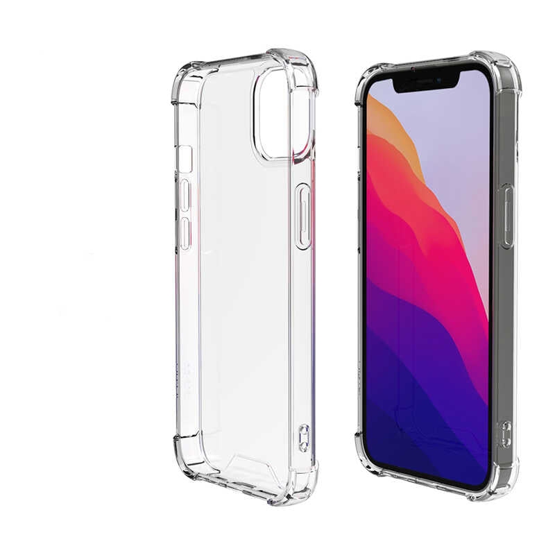 Apple iPhone 13 Kılıf Zore Kamera Korumalı Nitro Anti Shock Silikon Renksiz
